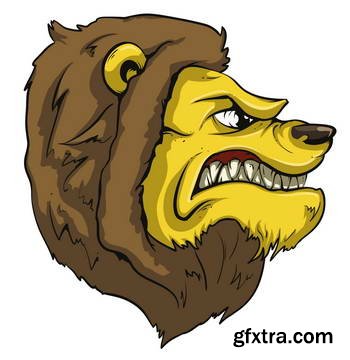 Animal Head Mascots 85xEPS [Tshirt-Factory]