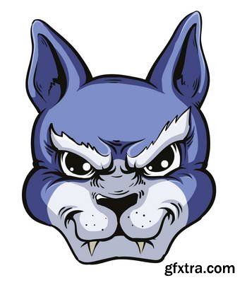 Animal Head Mascots 85xEPS [Tshirt-Factory]