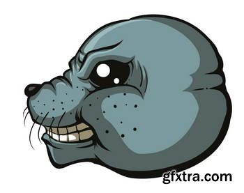 Animal Head Mascots 85xEPS [Tshirt-Factory]