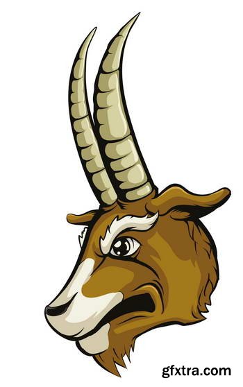 Animal Head Mascots 85xEPS [Tshirt-Factory]