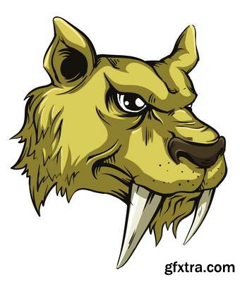 Animal Head Mascots 85xEPS [Tshirt-Factory]