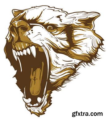 Animal Head Mascots 85xEPS [Tshirt-Factory]