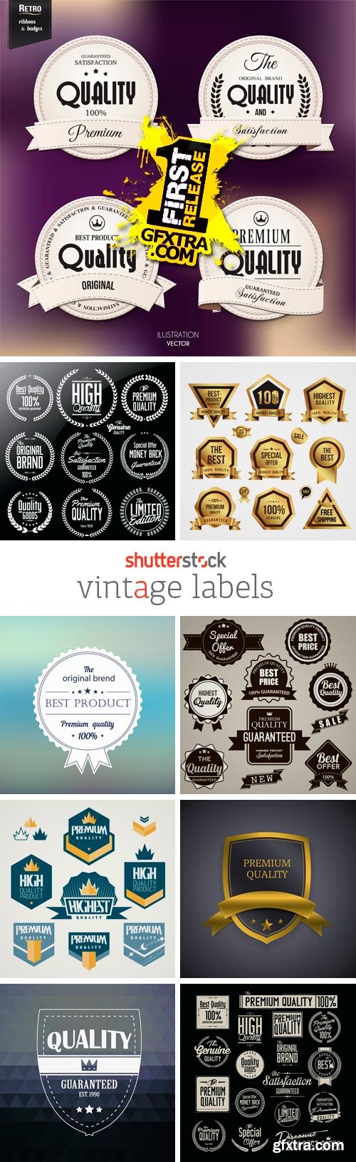 Amazing SS - Vintage Labels, 24xEPS Amazing SS - Vintage Labels, 24xEPS