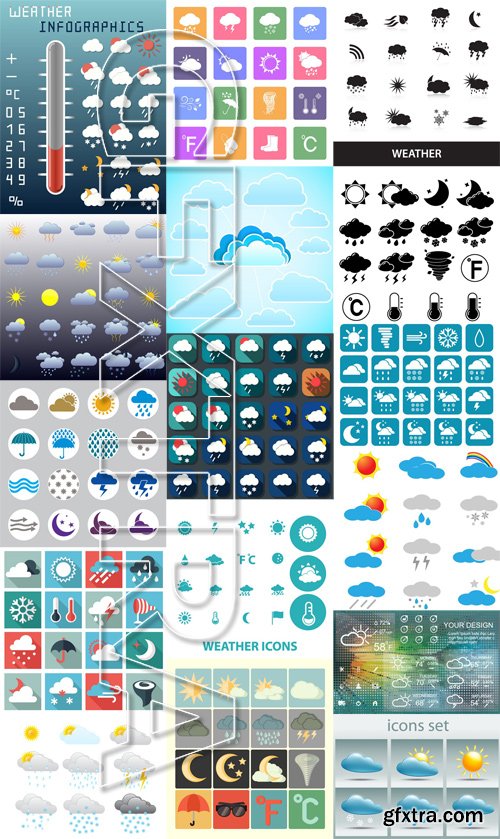 Stock Vectors - Weather 2, 25xEPS Stock Vectors - Weather 2, 25xEPS