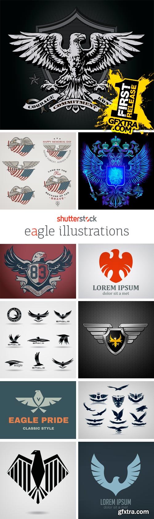 Amazing SS - Eagle Illustrations, 25xEPS Amazing SS - Eagle Illustrations, 25xEPS