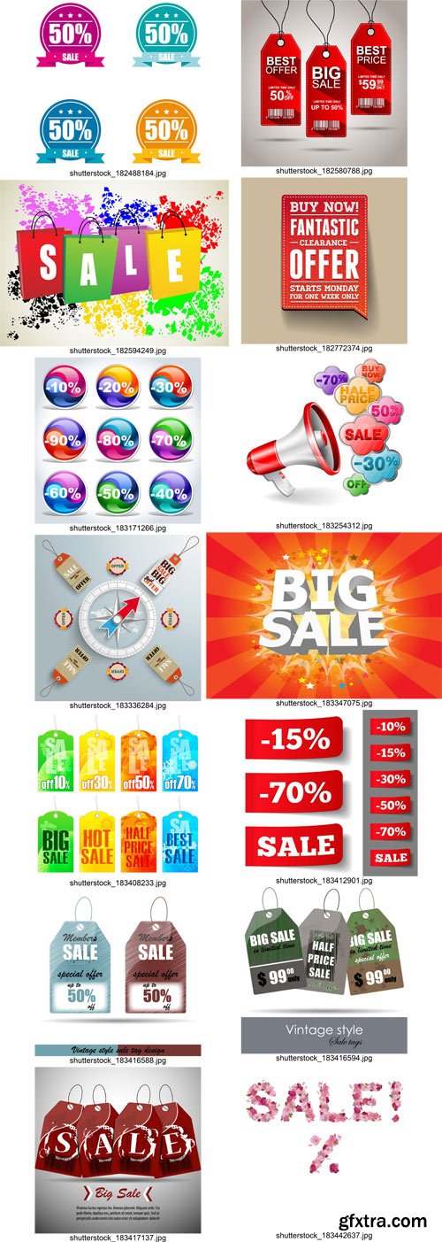Stock Vectors - Sale Mix 2, stickers label, 25xEps Stock Vectors - Sale Mix 2, stickers label, 25xEps