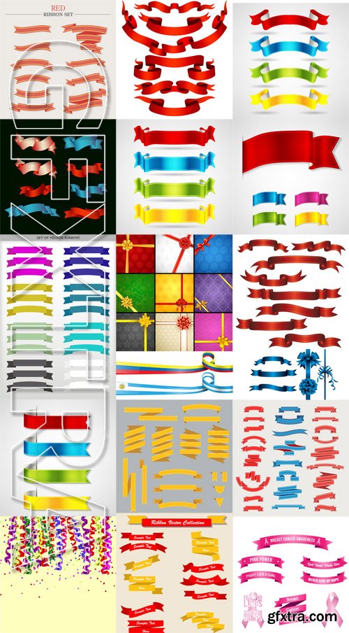 Stock Vectors - Ribbons, 25xEps