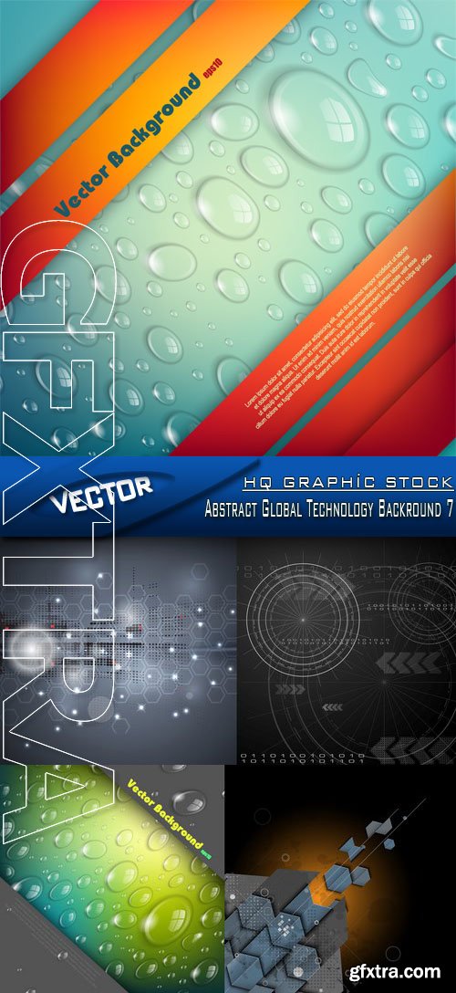 Stock Vector - Abstract Global Technology Backround 7