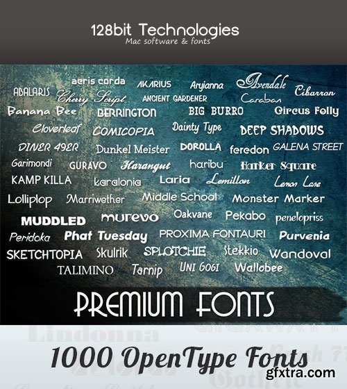 1,000 Premium Mac Fonts for Commercial Use - 128bitTech