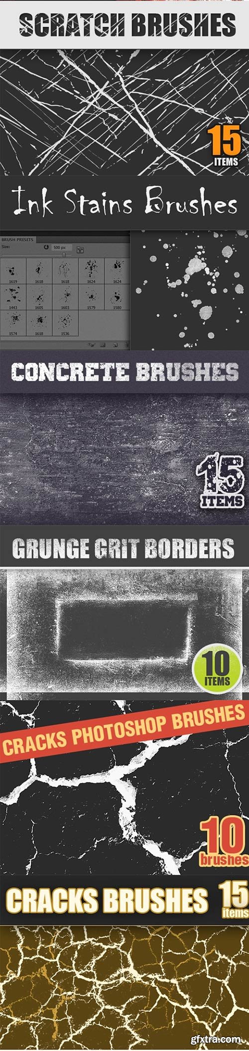 Inkydeals - Grunge Brushes Mega Set: 330 High-Quality Brushes