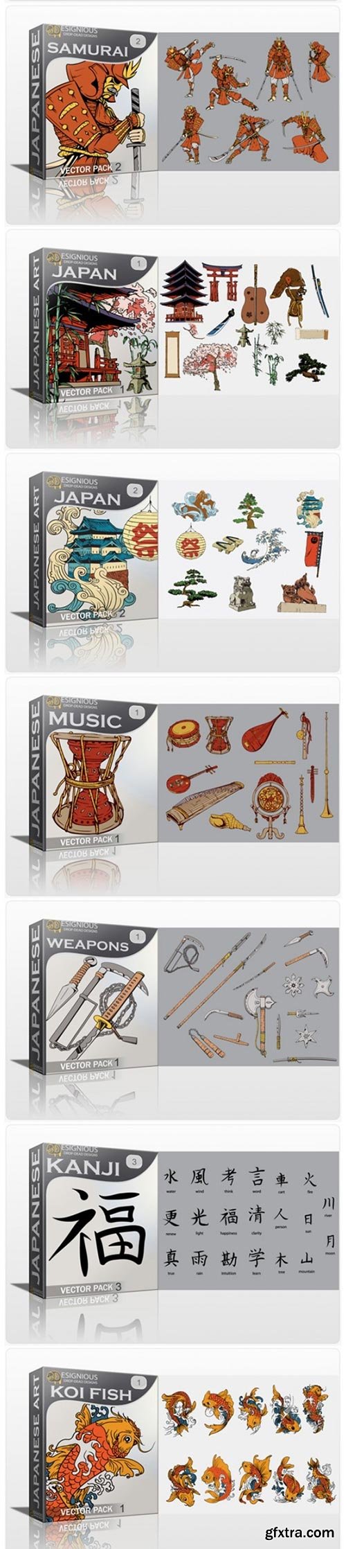 Designious - Japanese Vectors Mega Set, 159 Premium Designs