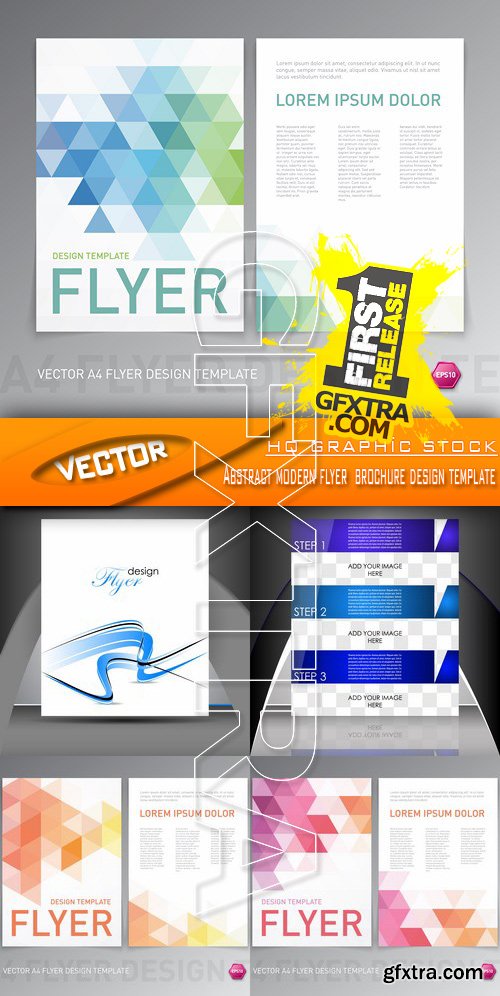 Stock Vector - Abstract modern flyer brochure design template
