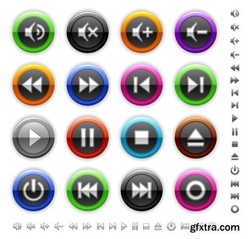 WEB Buttons Collection 25xEPS WEB Buttons Collection 25xEPS