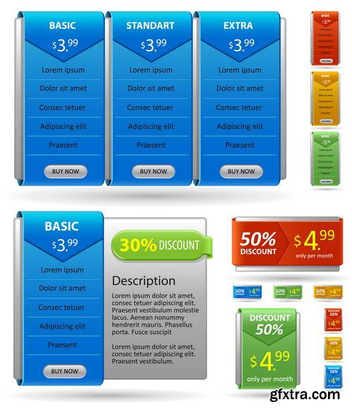 WEB Buttons Collection 25xEPS WEB Buttons Collection 25xEPS