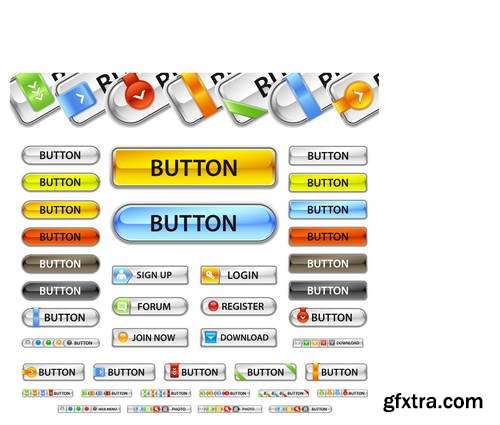 WEB Buttons Collection 25xEPS WEB Buttons Collection 25xEPS