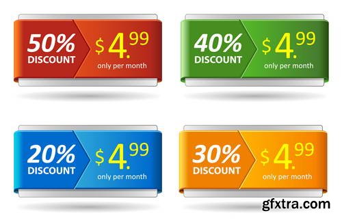 WEB Buttons Collection 25xEPS WEB Buttons Collection 25xEPS