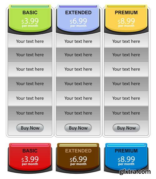 WEB Buttons Collection 25xEPS WEB Buttons Collection 25xEPS