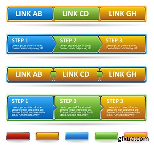 WEB Buttons Collection 25xEPS WEB Buttons Collection 25xEPS