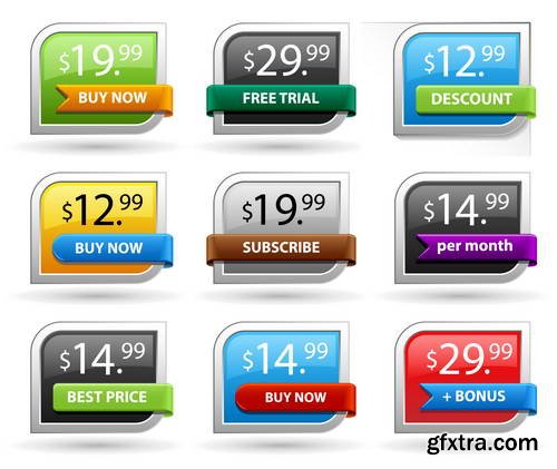 WEB Buttons Collection 25xEPS WEB Buttons Collection 25xEPS