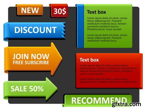 WEB Buttons Collection 25xEPS WEB Buttons Collection 25xEPS