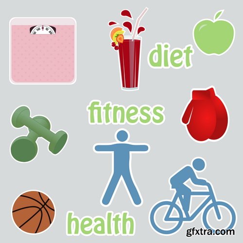Fitness Elements & Logos 26xEPS