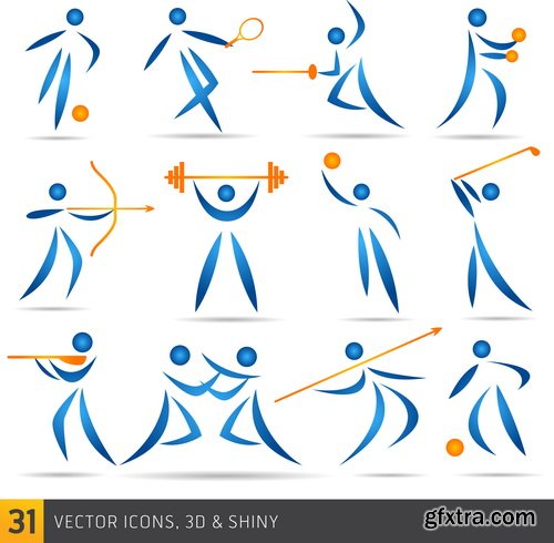 Fitness Elements & Logos 26xEPS