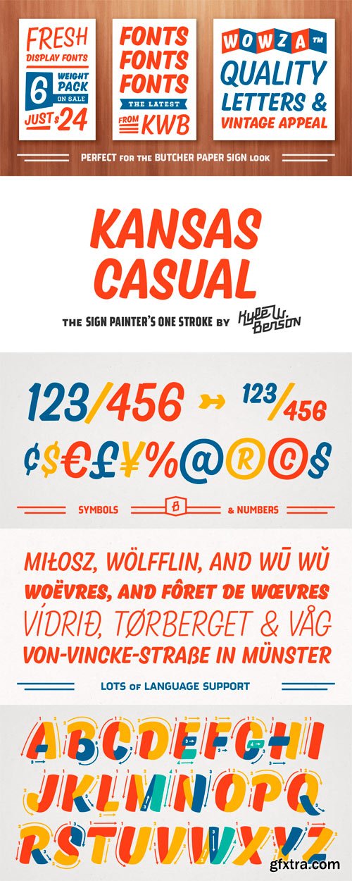 Kansas Casual Font Family 6xOTF