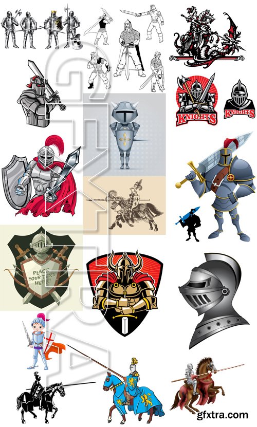 Stock Vectors - Knights 2, 25xEPS Stock Vectors - Knights 2, 25xEPS