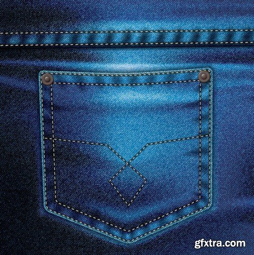 Stock Vectors - Jeans Texture, 25xEPS