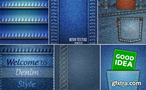 Stock Vectors - Jeans Texture, 25xEPS Stock Vectors - Jeans Texture, 25xEPS
