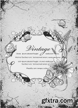 100 Vintage illustrations Vector Pack
