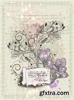 100 Vintage illustrations Vector Pack