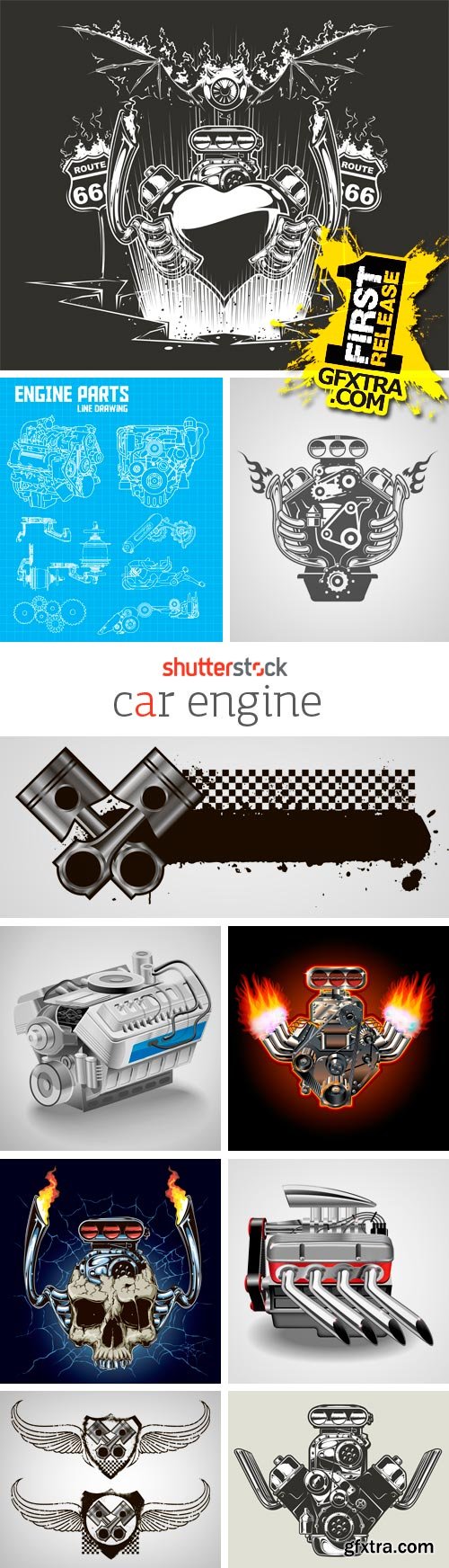 Amazing SS - Car Engine, 25xEPS Amazing SS - Car Engine, 25xEPS
