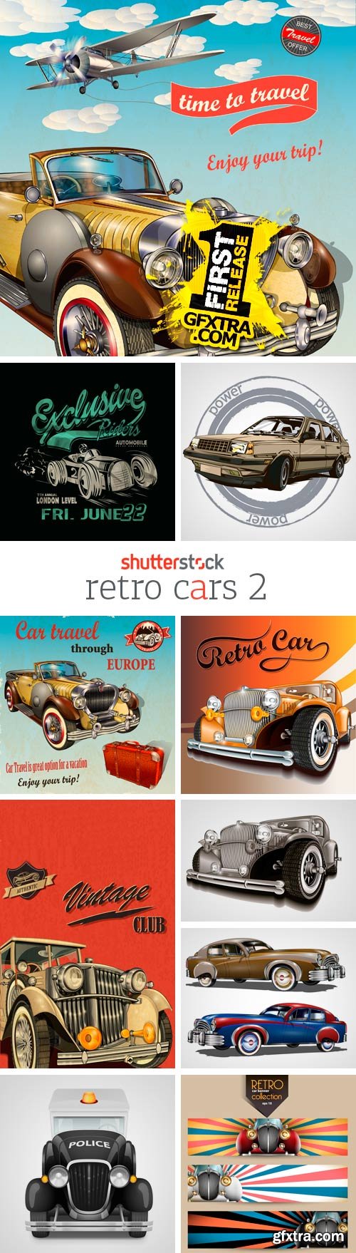Amazing SS - Retro Cars 2, 25xEPS Amazing SS - Retro Cars 2, 25xEPS