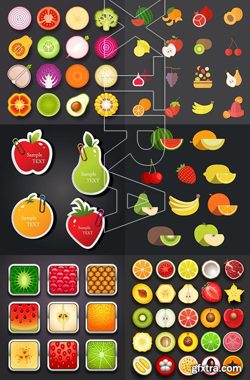 Amazing SS - Fruit icon set, 25xEPS Amazing SS - Fruit icon set, 25xEPS