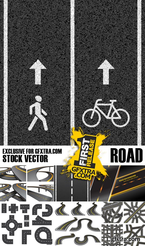 Stock Vectors - Road, asphalt, 25xEPS Stock Vectors - Road, asphalt, 25xEPS