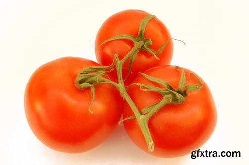 Tomatoes on White Background 25xJPG