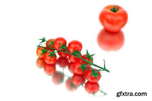 Tomatoes on White Background 25xJPG