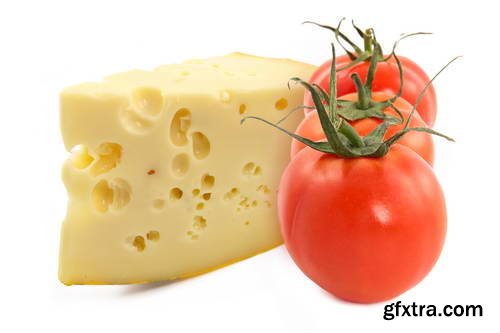 Tomatoes on White Background 25xJPG