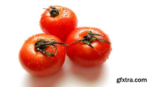 Tomatoes on White Background 25xJPG