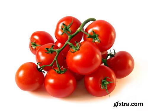 Tomatoes on White Background 25xJPG