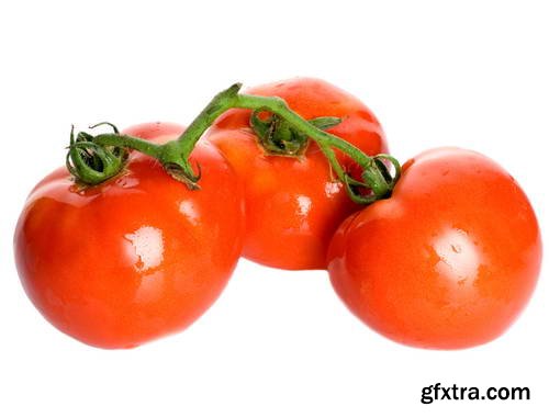 Tomatoes on White Background 25xJPG