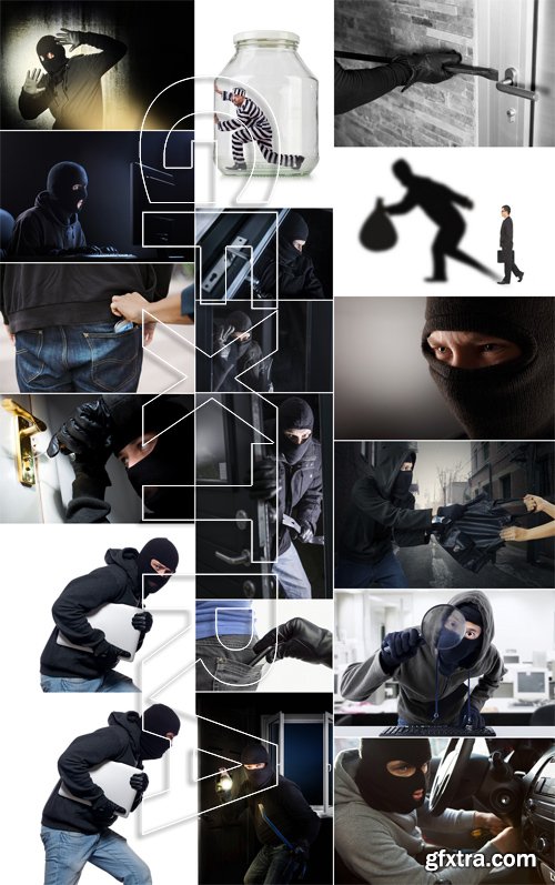 Stock Photos - Thief, Burglar 2, 25xJPG Stock Photos - Thief, Burglar 2, 25xJPG