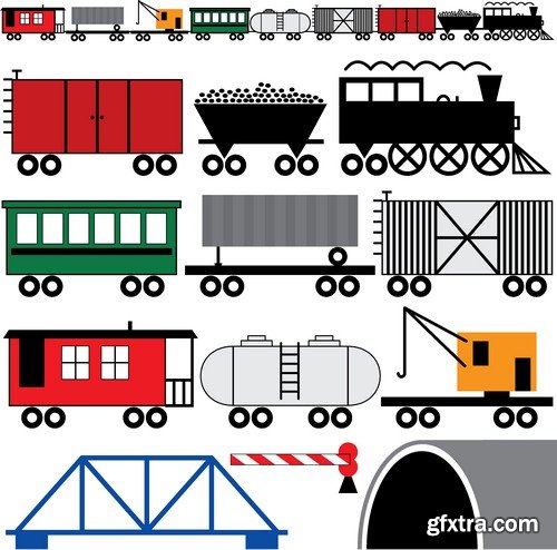 Stock Vectors - Train, 25xEPS Stock Vectors - Train, 25xEPS