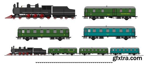 Stock Vectors - Train, 25xEPS Stock Vectors - Train, 25xEPS