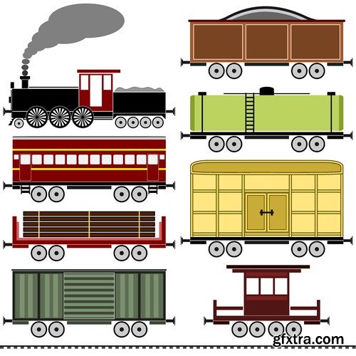 Stock Vectors - Train, 25xEPS Stock Vectors - Train, 25xEPS