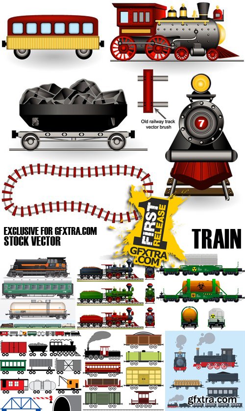 Stock Vectors - Train, 25xEPS Stock Vectors - Train, 25xEPS