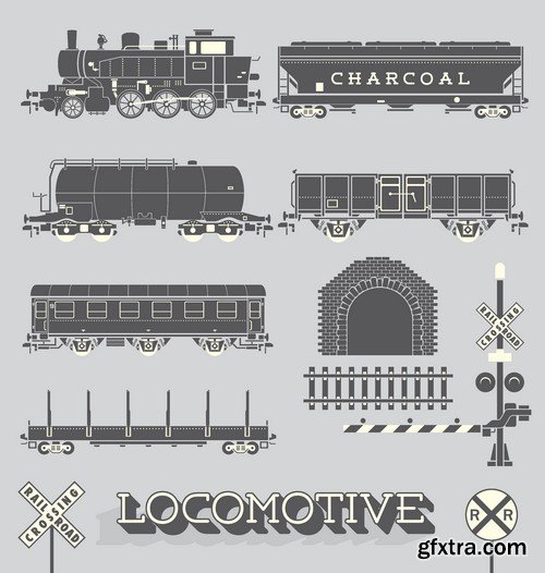 Stock Vectors - Train, 25xEPS Stock Vectors - Train, 25xEPS