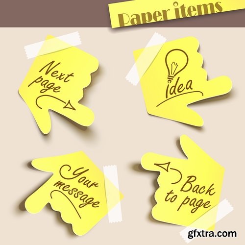 Paper Elements in Vector 25xEPS