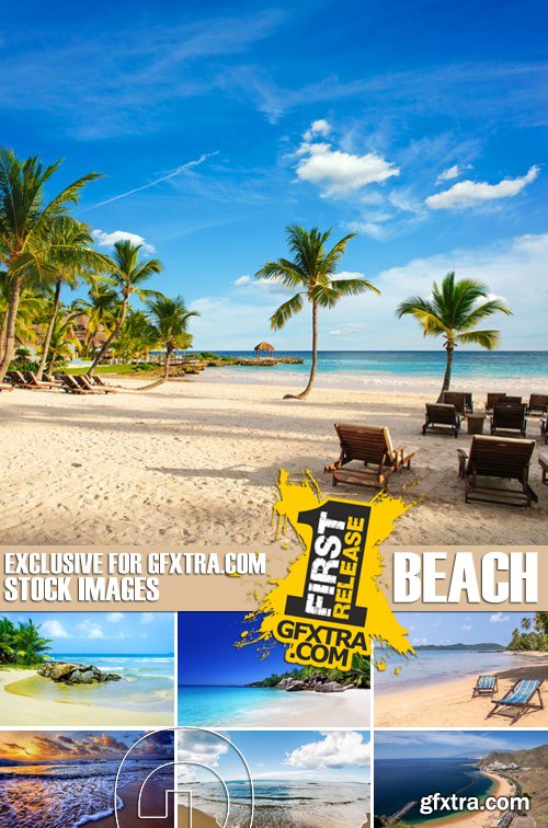 Stock Photos - Summer Beach, Coast, 25xJPG